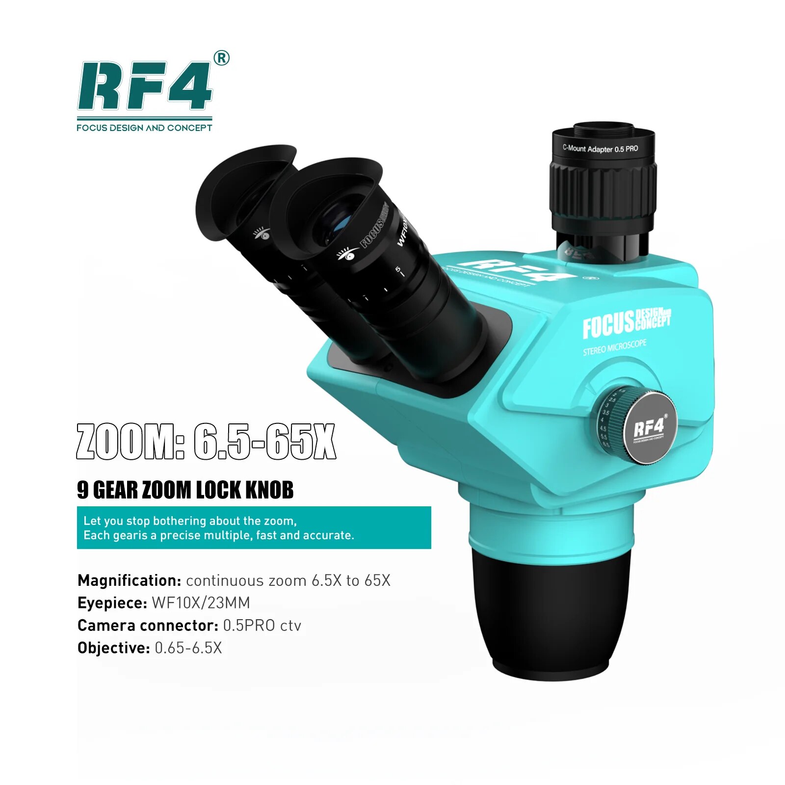 RF4  ̰ , 6.5-65X     ׷ ̰, WF10X/23mm  , ޴ PCB Solderi, ǰ